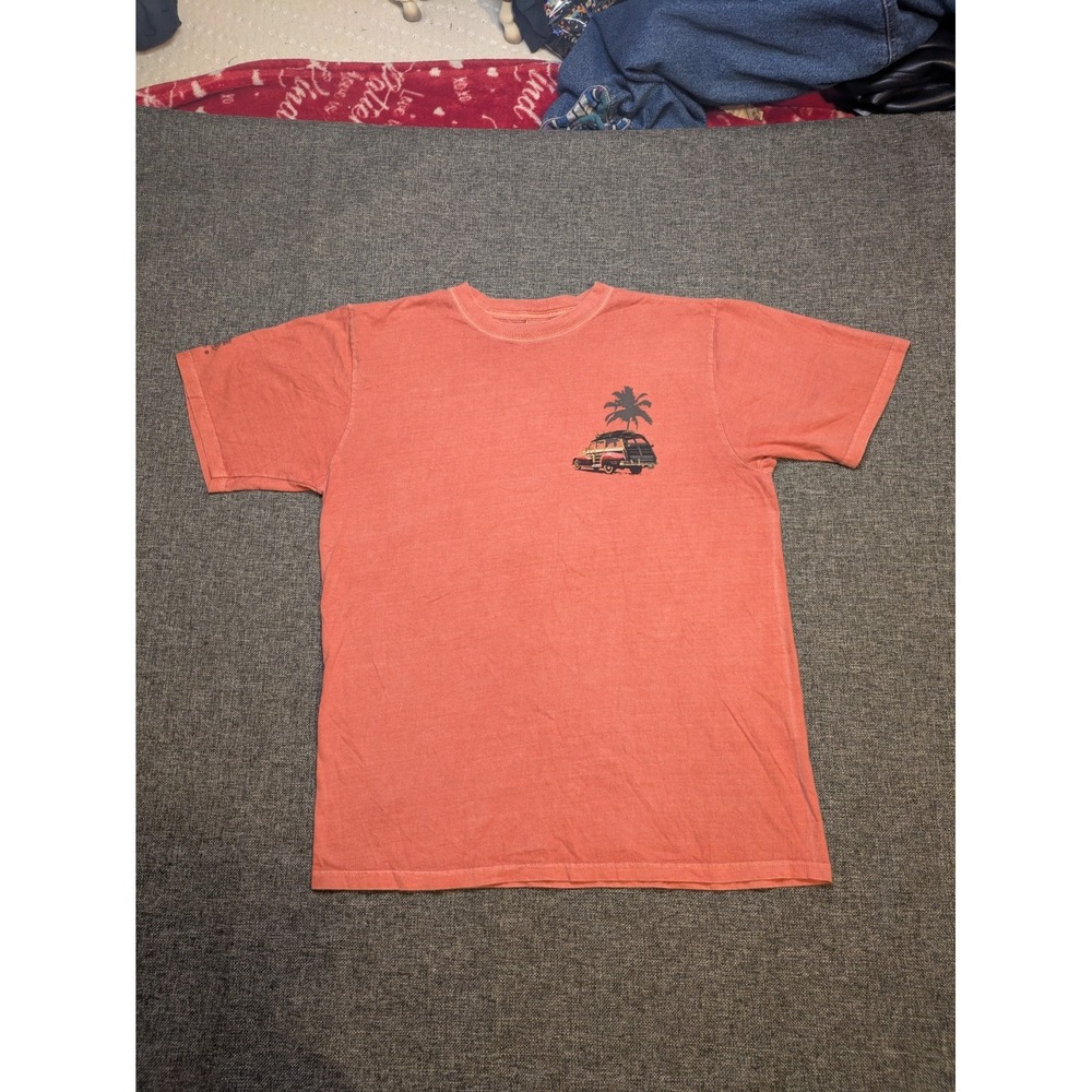 Vintage Crazy Shirts Mens Medium Orange/Red Chile Dyed Hawaii Tourist Beach Tee